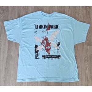 Linkin Park Hybrid Theory Band T Shirt Unisex 2XL Lt Blue NWOT